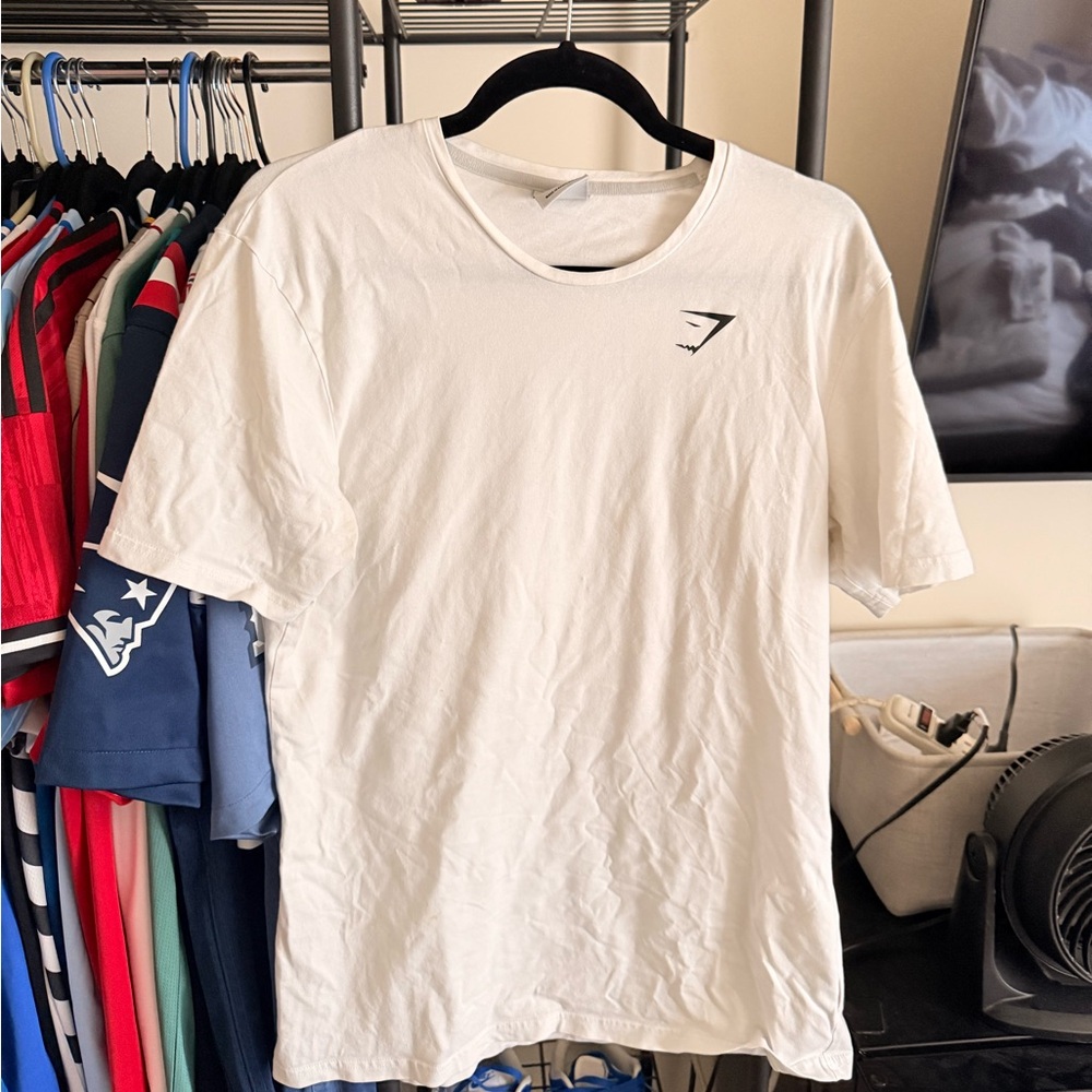 Gymshark White Short Sleeve Tee Mens M